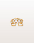 White Sapphire 18K Gold Ring