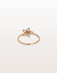 Diamond Flower 18K Gold Ring