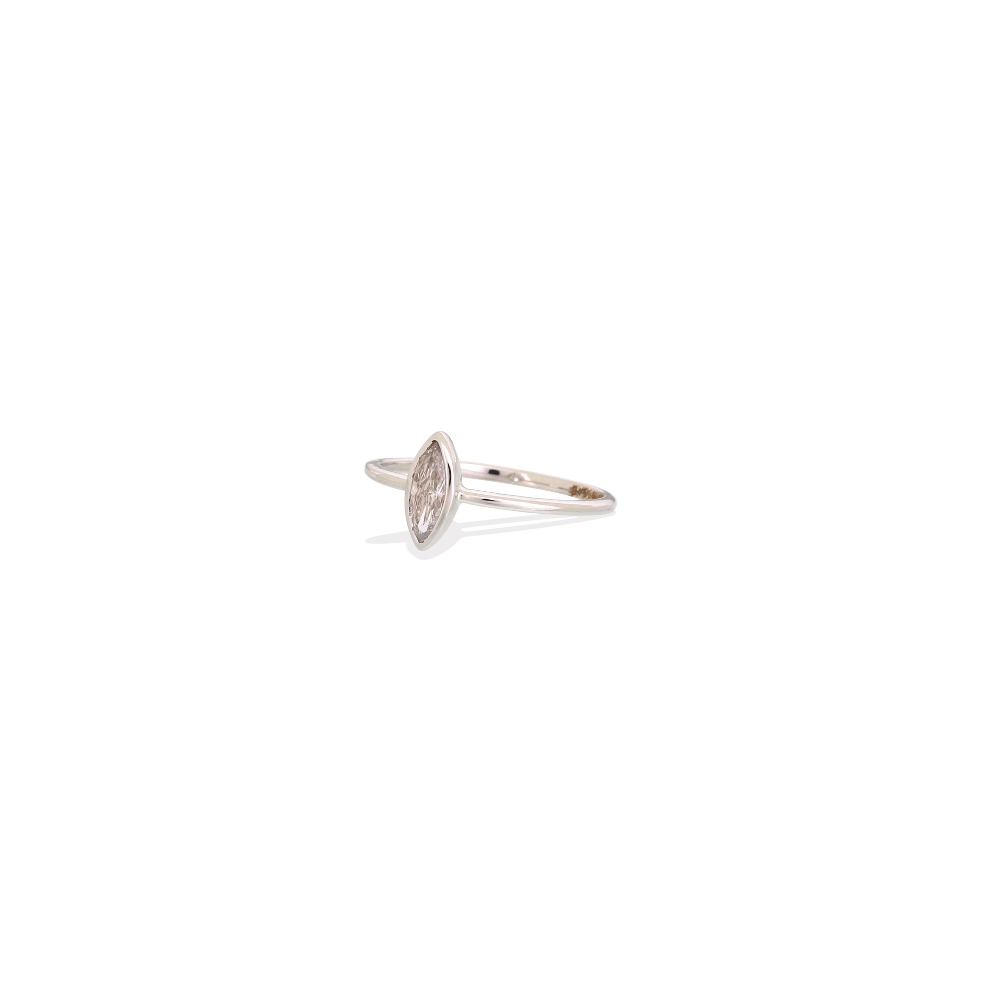 Marquise Diamond 18K White Gold Ring
