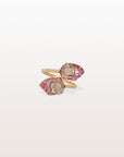 Watermelon Tourmaline 18K Gold Ring