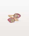 Watermelon Tourmaline 18K Gold Ring