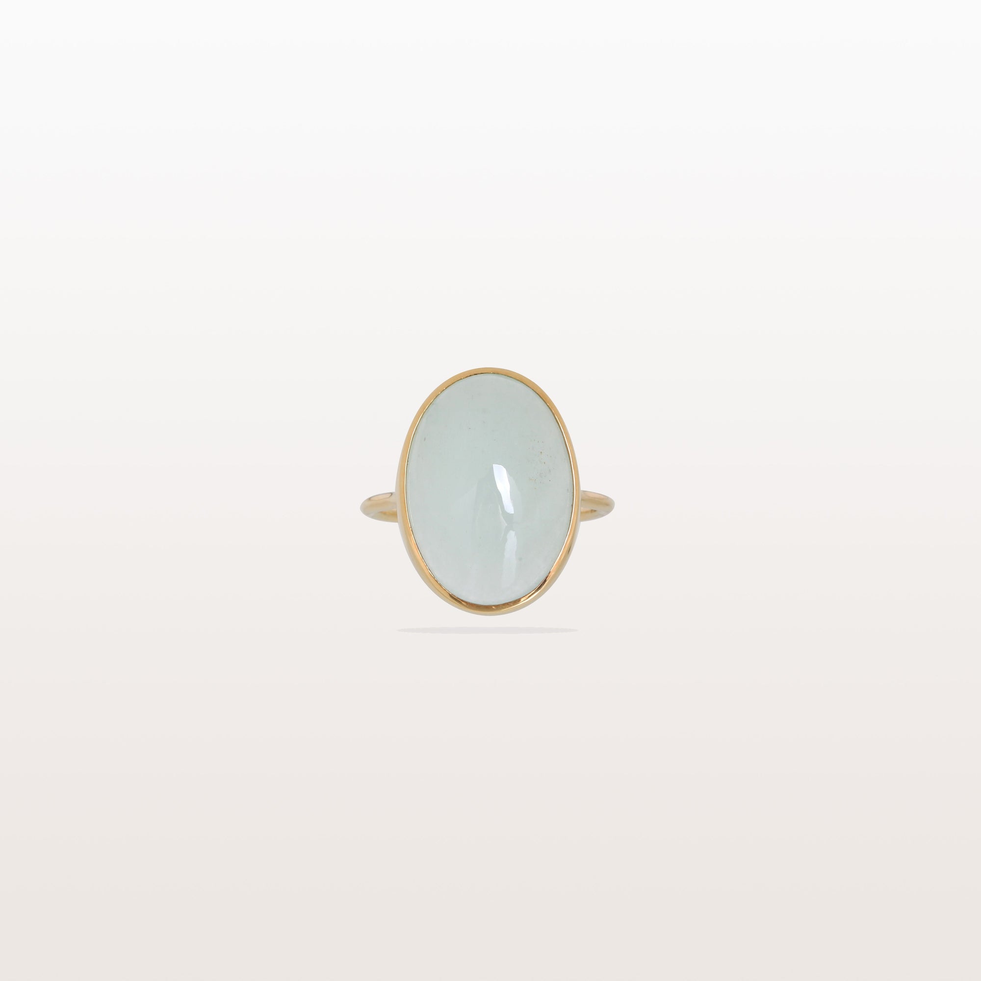 Aquamarine Oval 18K Gold Ring