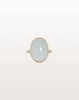 Aquamarine Oval 18K Gold Ring