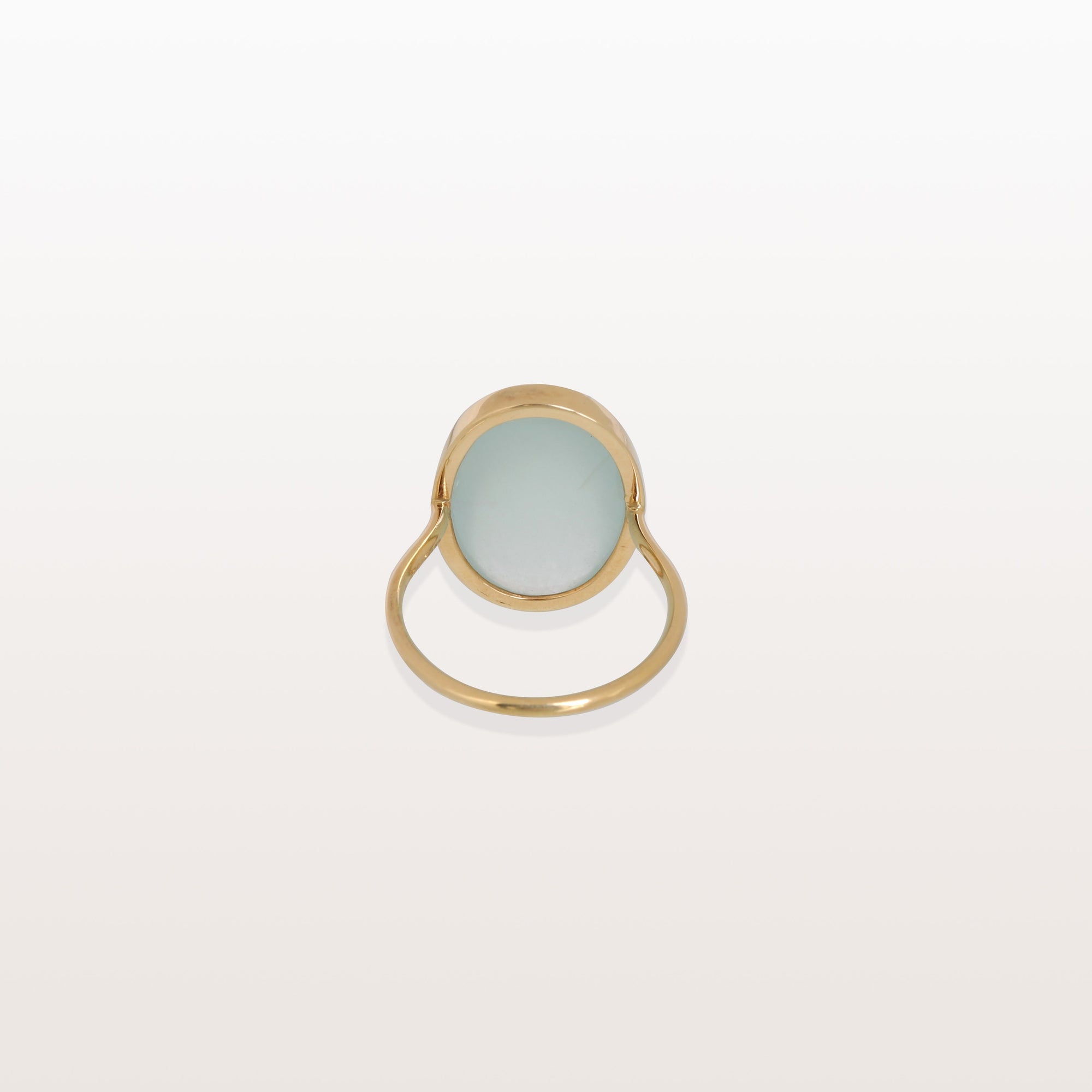 Aquamarine Oval 18K Gold Ring