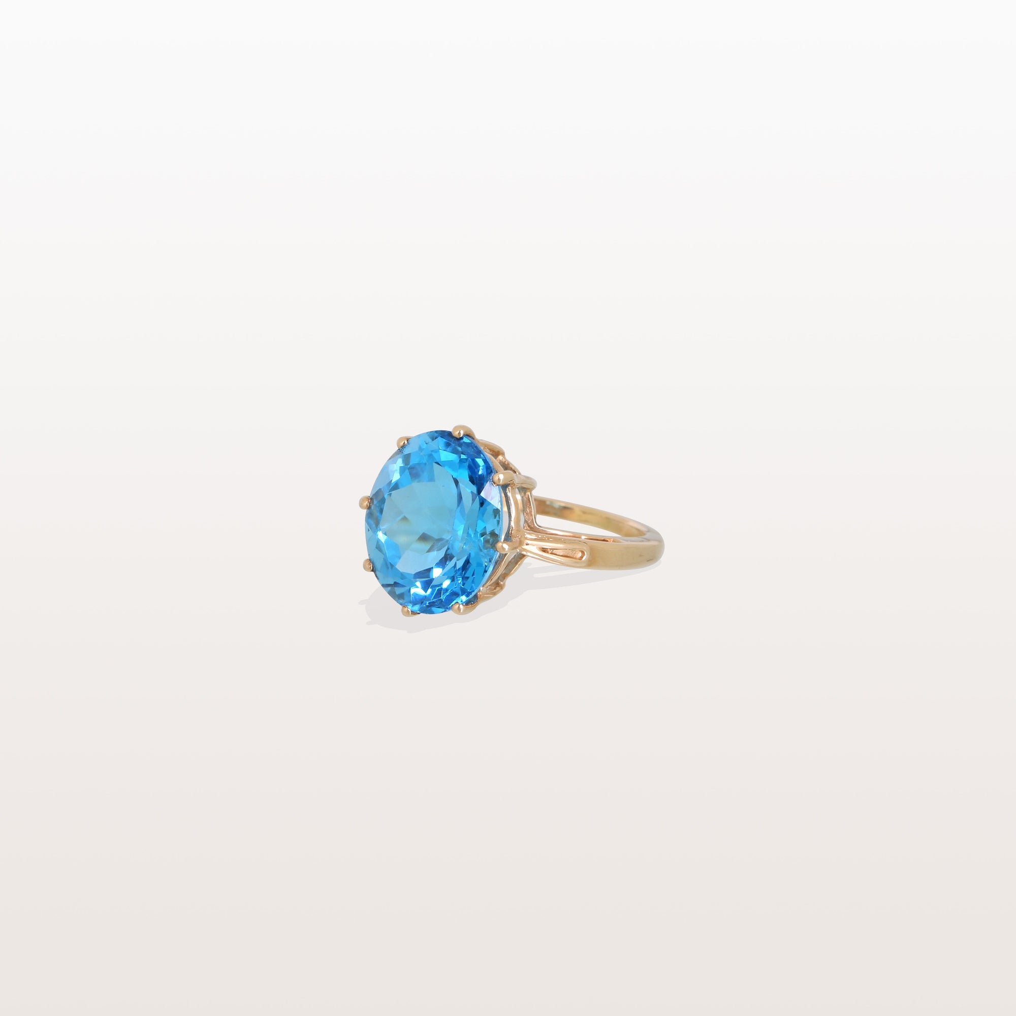 Blue Topaz 14K Gold Ring