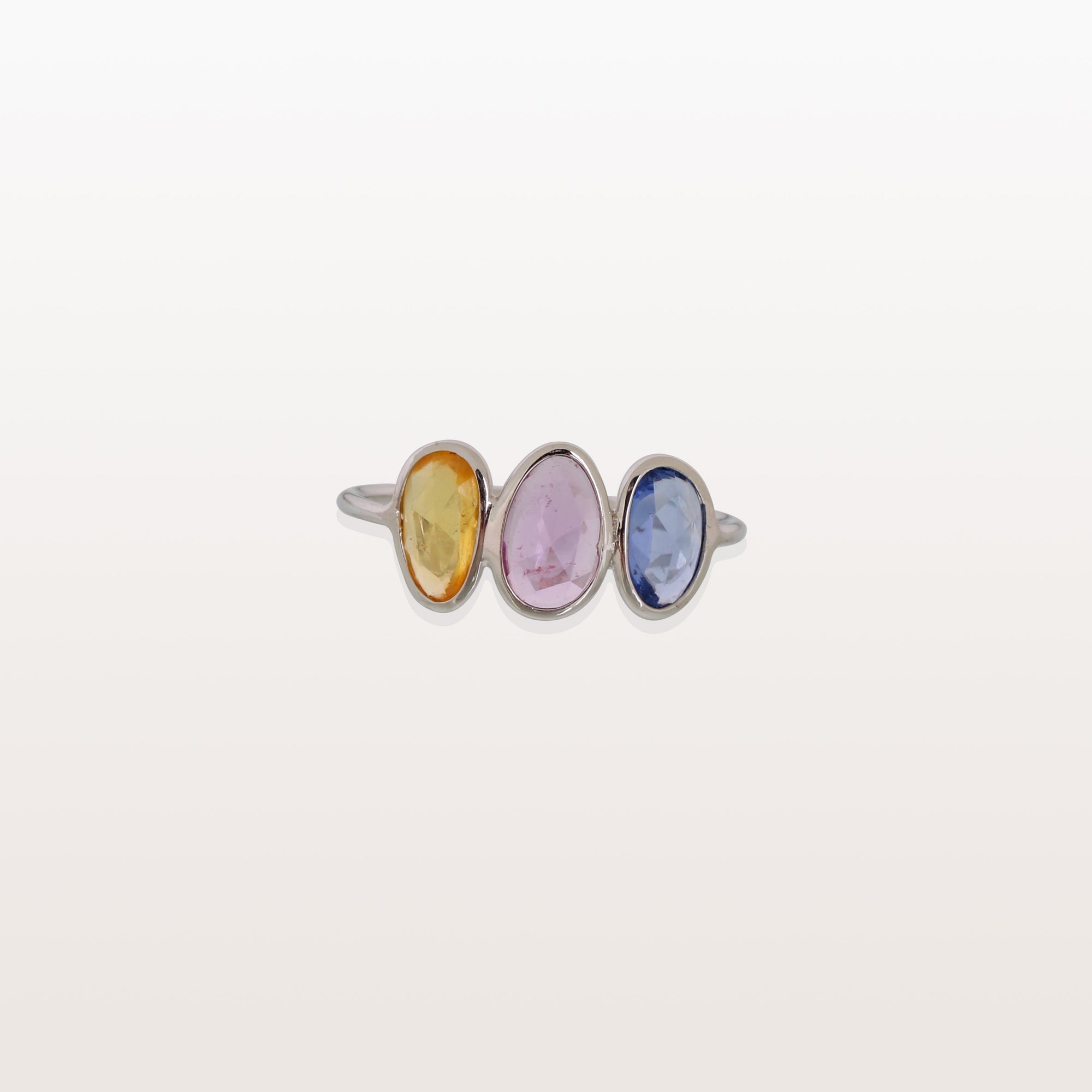 Multi Sapphire 18K White Gold Ring