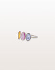 Multi Sapphire 18K White Gold Ring