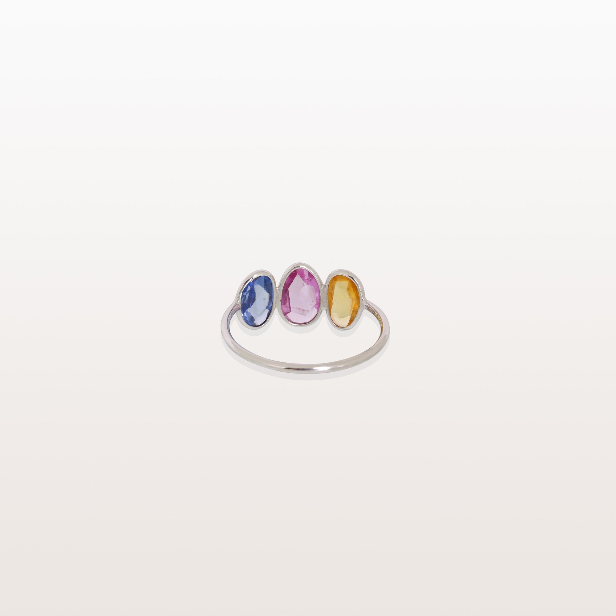 Multi Sapphire 18K White Gold Ring