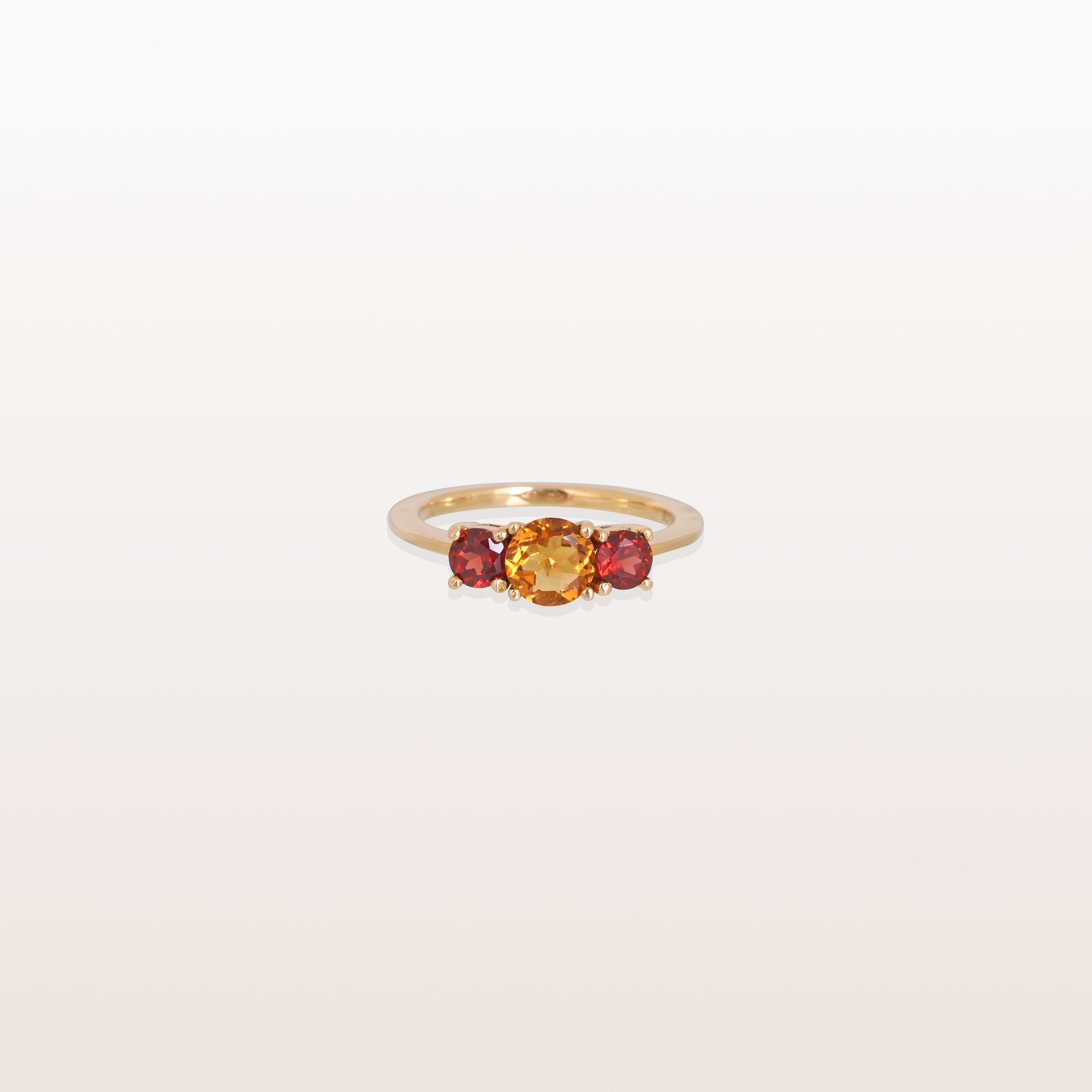 Garnet and Citrine 18K Gold Ring