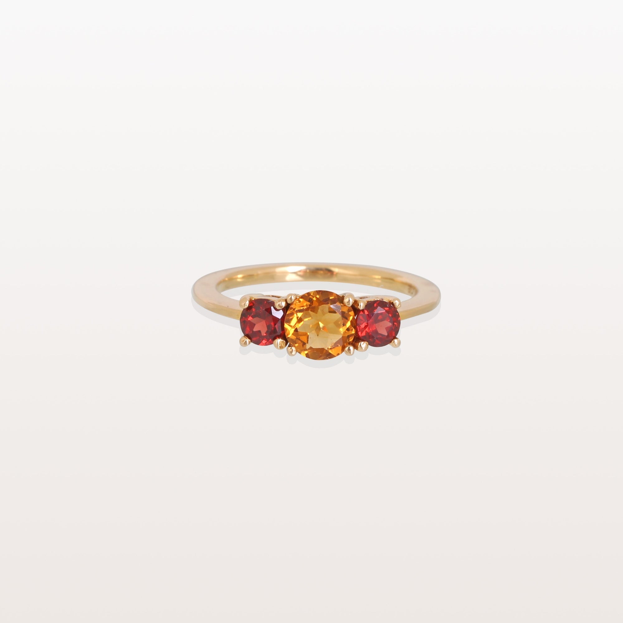 Garnet and Citrine 18K Gold Ring