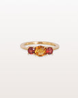 Garnet and Citrine 18K Gold Ring