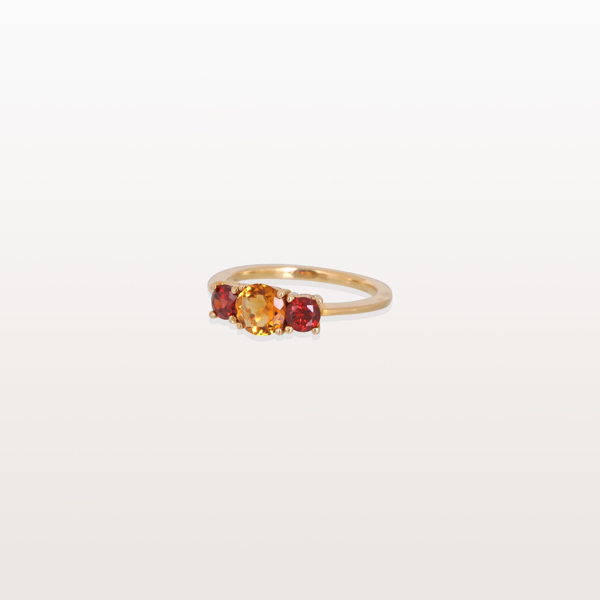 Garnet and Citrine 18K Gold Ring