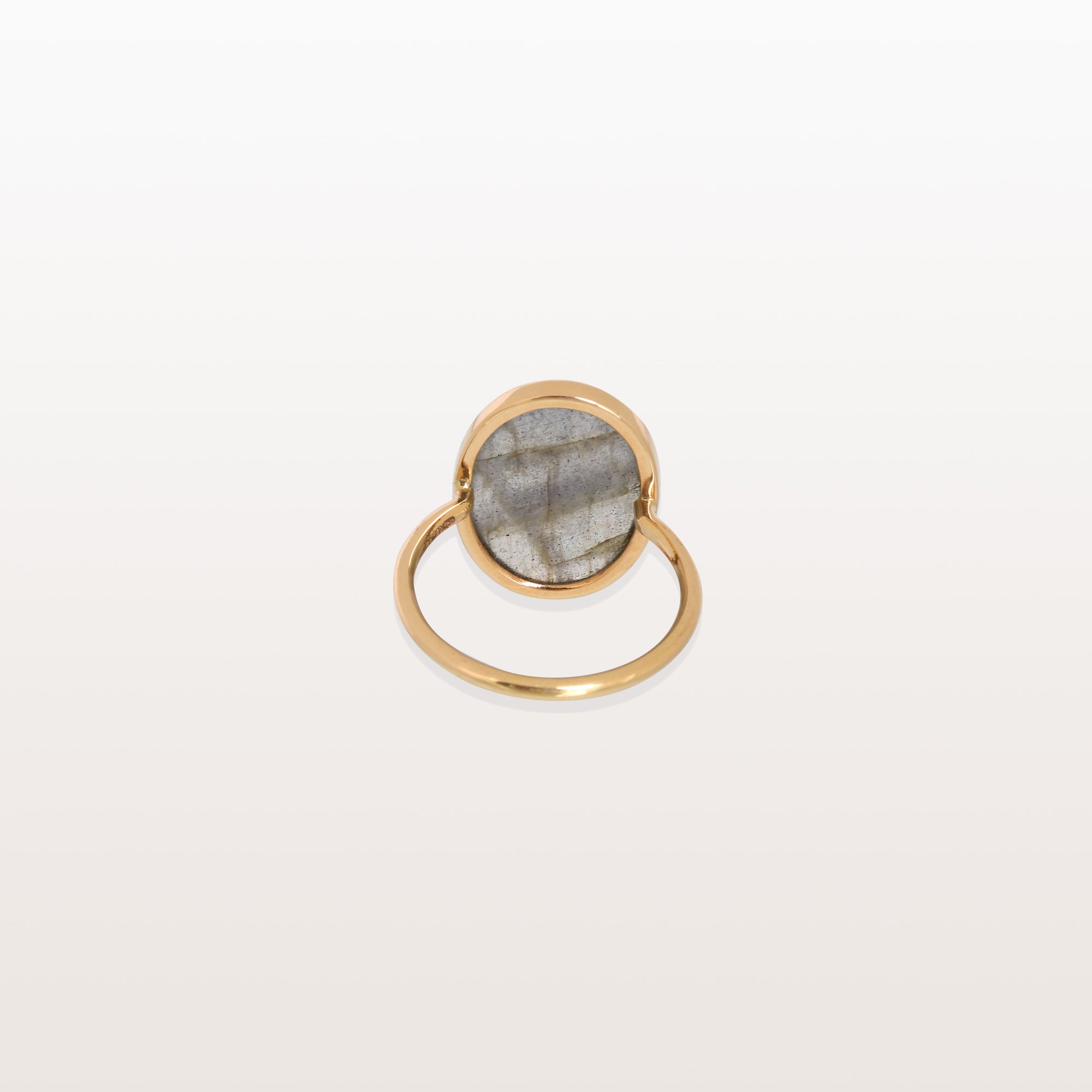 Labradorite Oval 18K Gold Ring