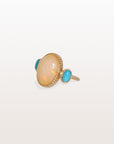 Opal & Turquoise 18K Gold Ring