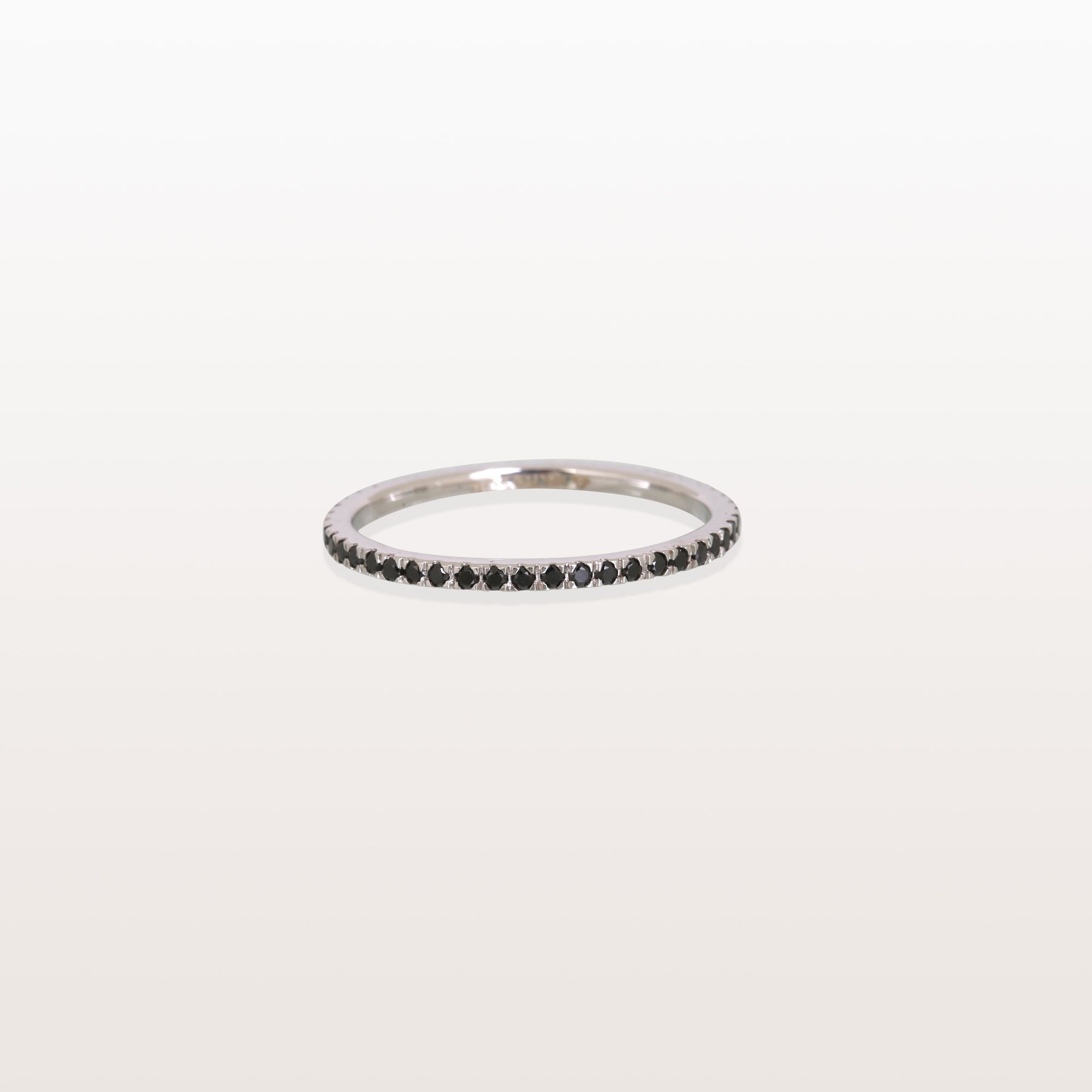 Black Diamond 18K White Gold Ring