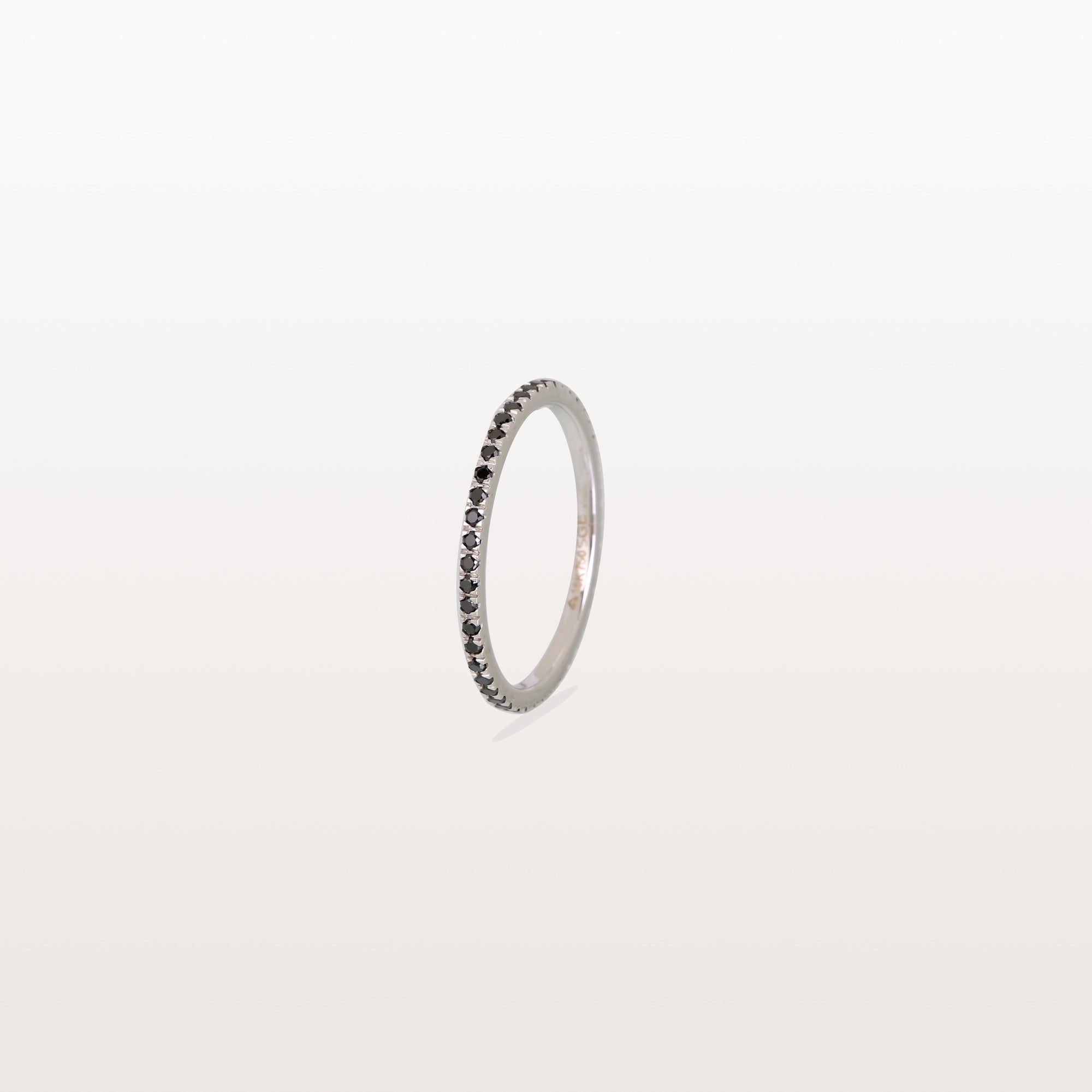 Black Diamond 18K White Gold Ring