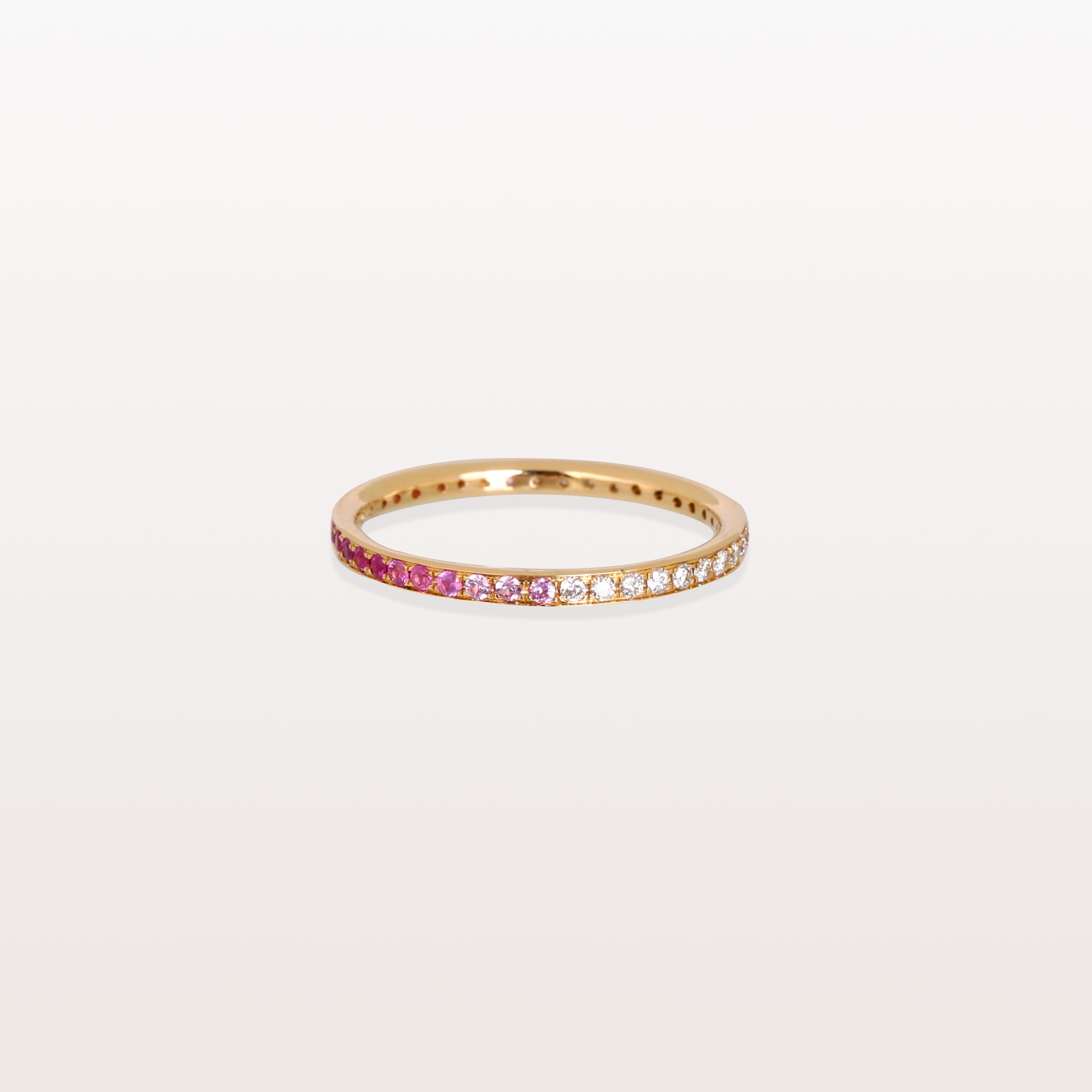 Pink Sapphire & Diamond 18K Gold Ring