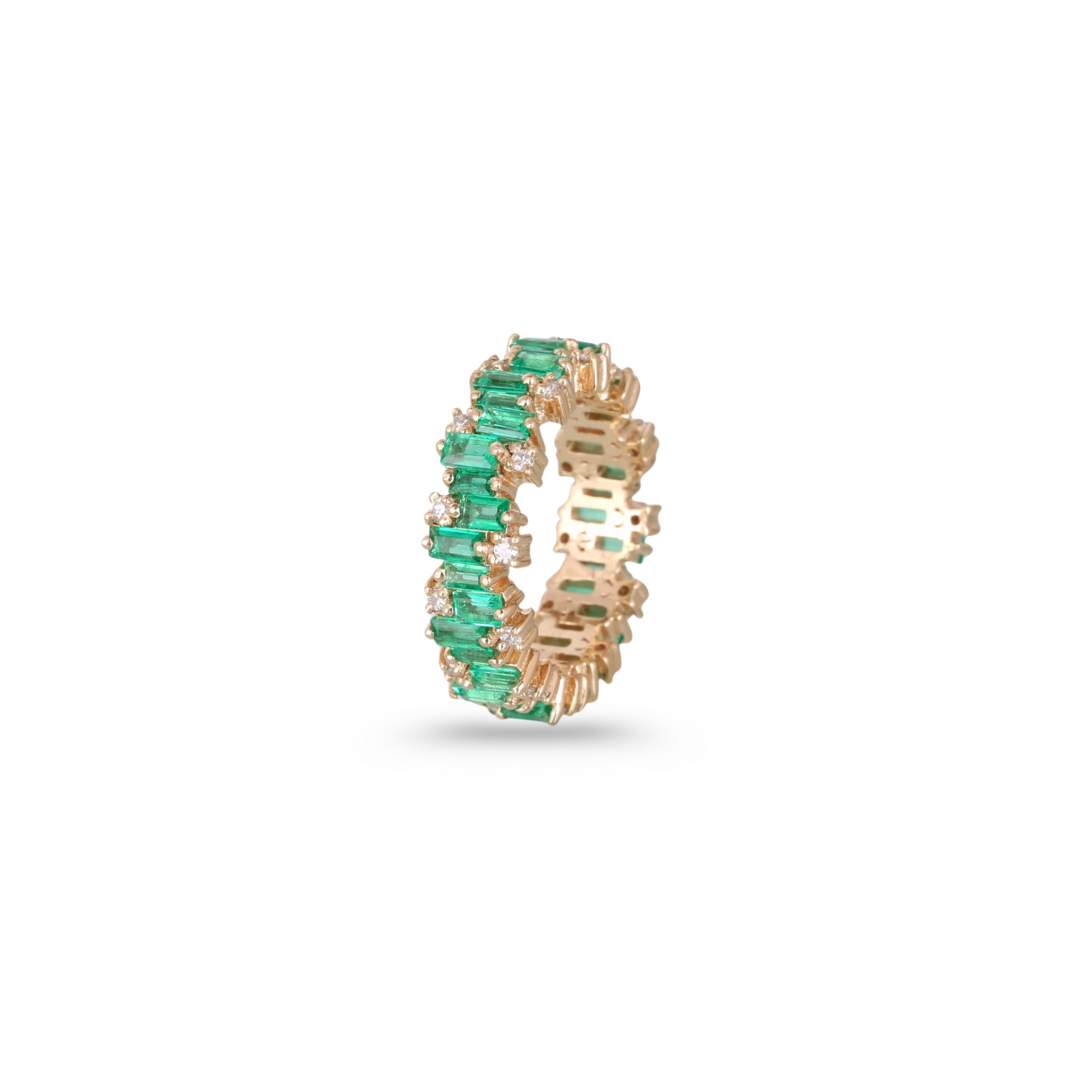 Baguette Emerald & Diamond Ring