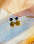 Sia Sapphire 18K Gold Plated Silver Earrings