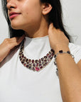 Mahira Garnet Silver 925 Necklace