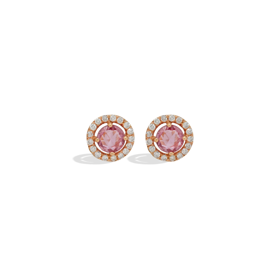 Aimi Pink Sapphire Earrings