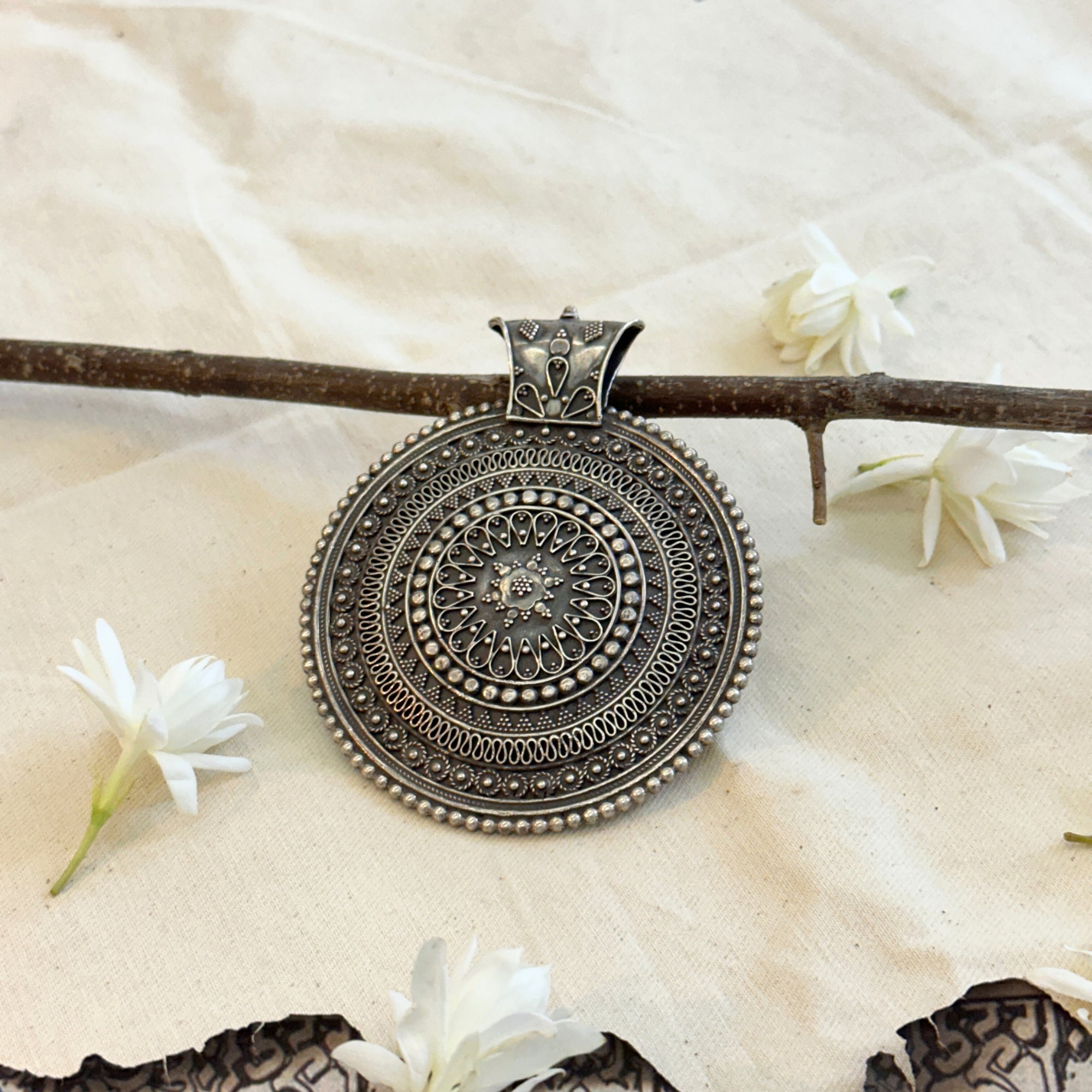 Vritta Silver 925 Traditional Pendant