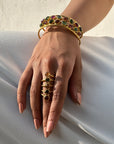 Reyna Tourmaline 18K Gold Plated Silver 925 Ring