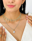 Lizy Colorstone 18K Gold Plated Silver 925 Necklace