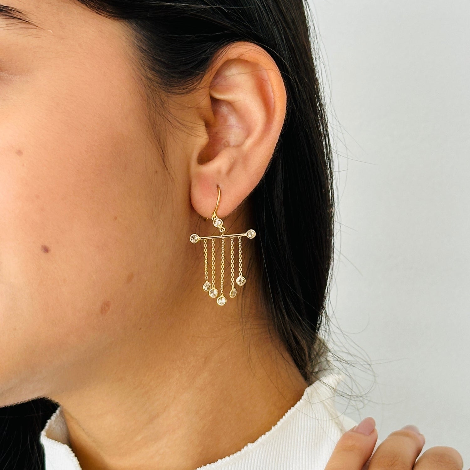 Diamond 18K Gold Earrings