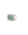 Magnificent diamond and emerald ring