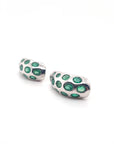 Fascinating emerald and diamond earrings