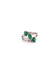 Elegant emerald and diamond ring