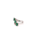 Elegant emerald and diamond ring