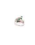 Elegant emerald and diamond ring
