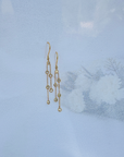 Diamond Drop 18K Gold Earrings
