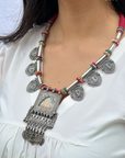 Ganpati Handpainted Silver 925 Necklace