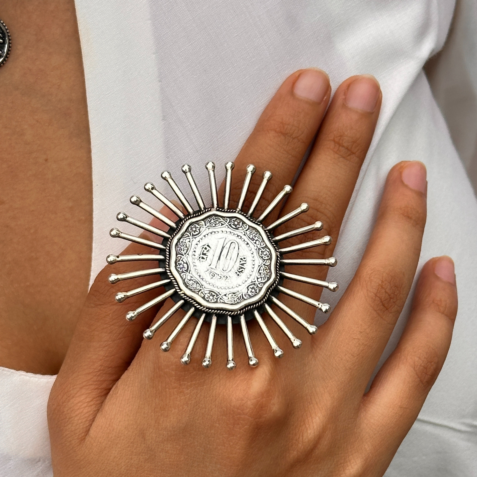 Coin Traditional Designer Silver 925 Ring