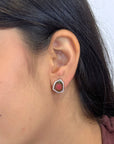 Watermelon Tourmaline Silver 925 Studs