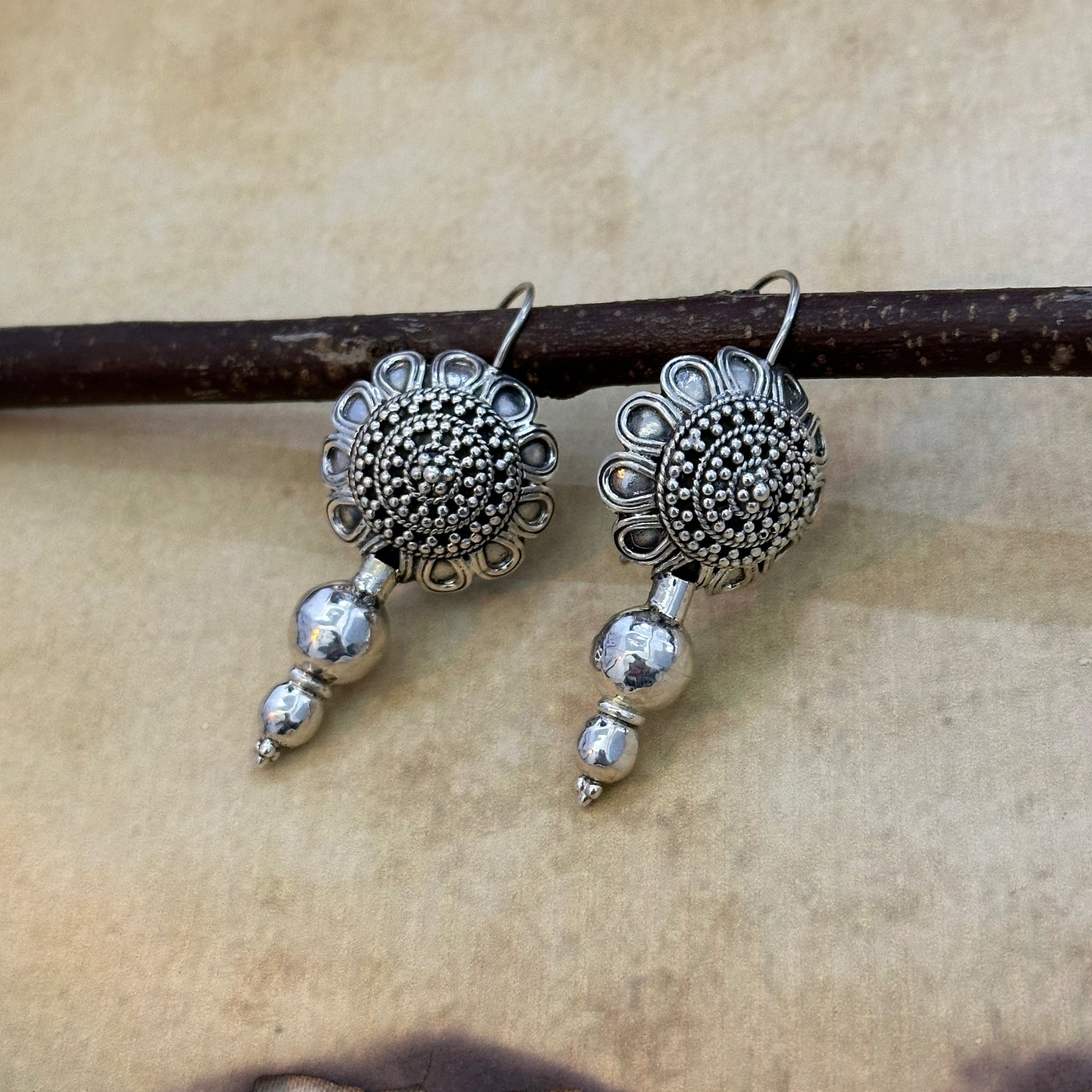 Rozana Traditional Silver 925 Earrings