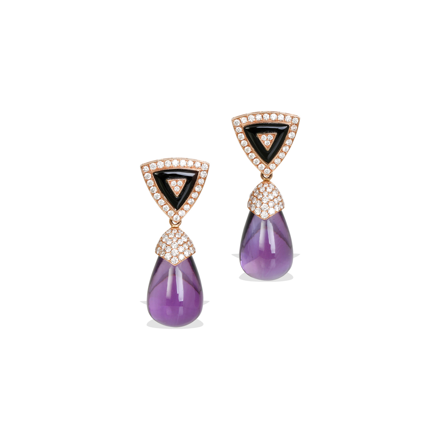 Sui Amethyst & Black Onyx Earrings