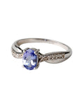 Sublime Tanzanite and Diamond 925 Silver Ring