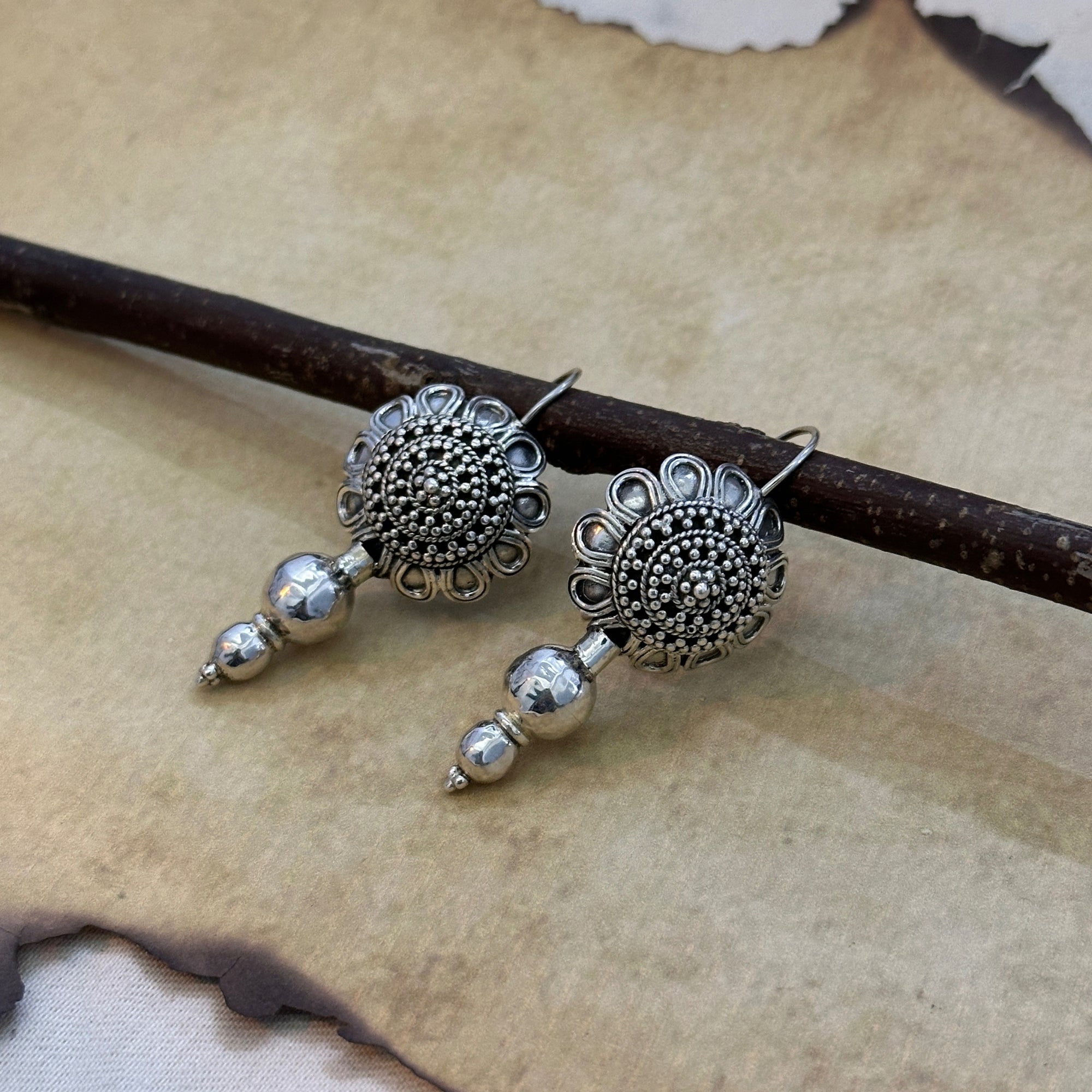 Rozana Traditional Silver 925 Earrings