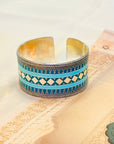 Kedara Enamel Silver 925 Cuff Bangle