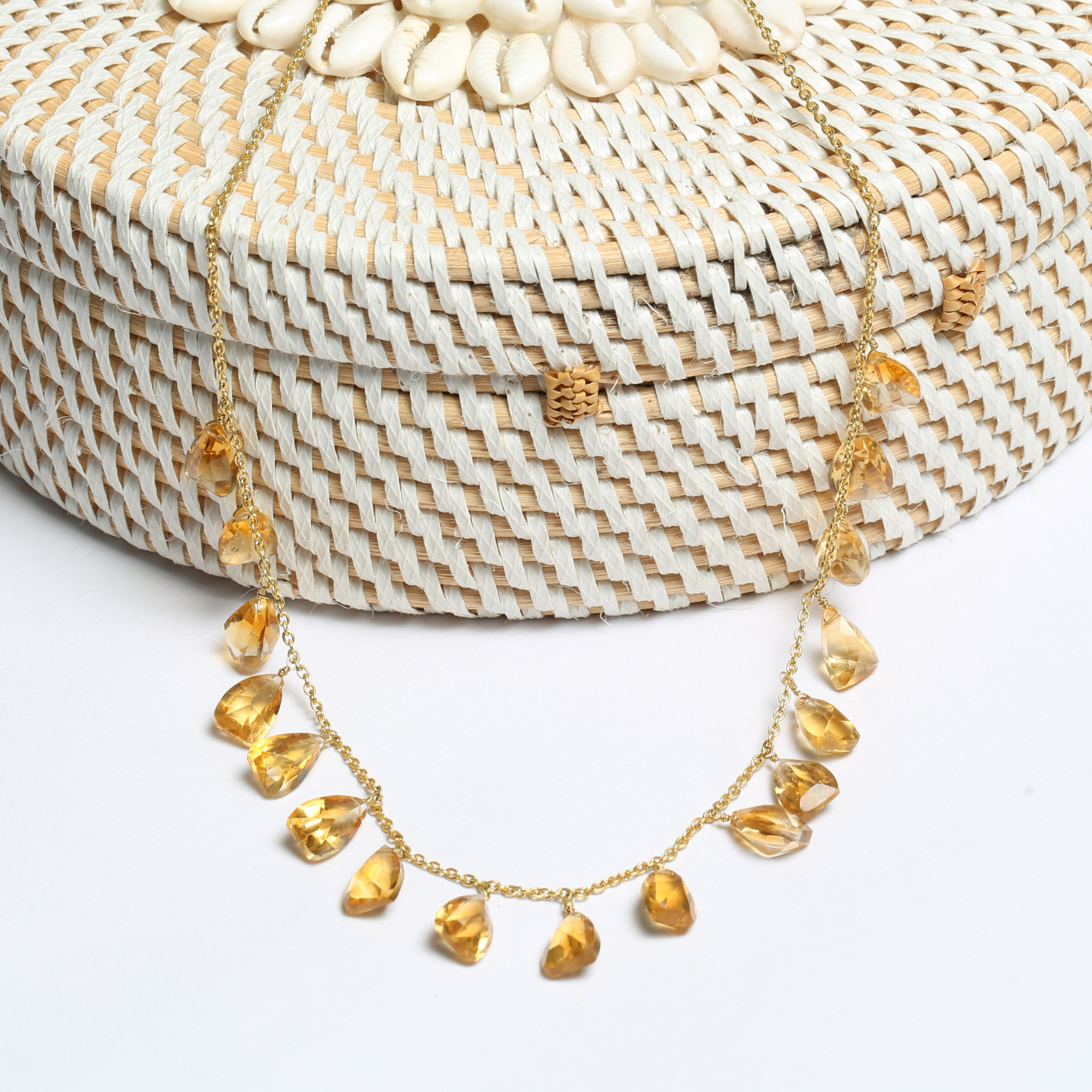 Cadace Citrine 18K Gold Plated Silver 925 Necklace