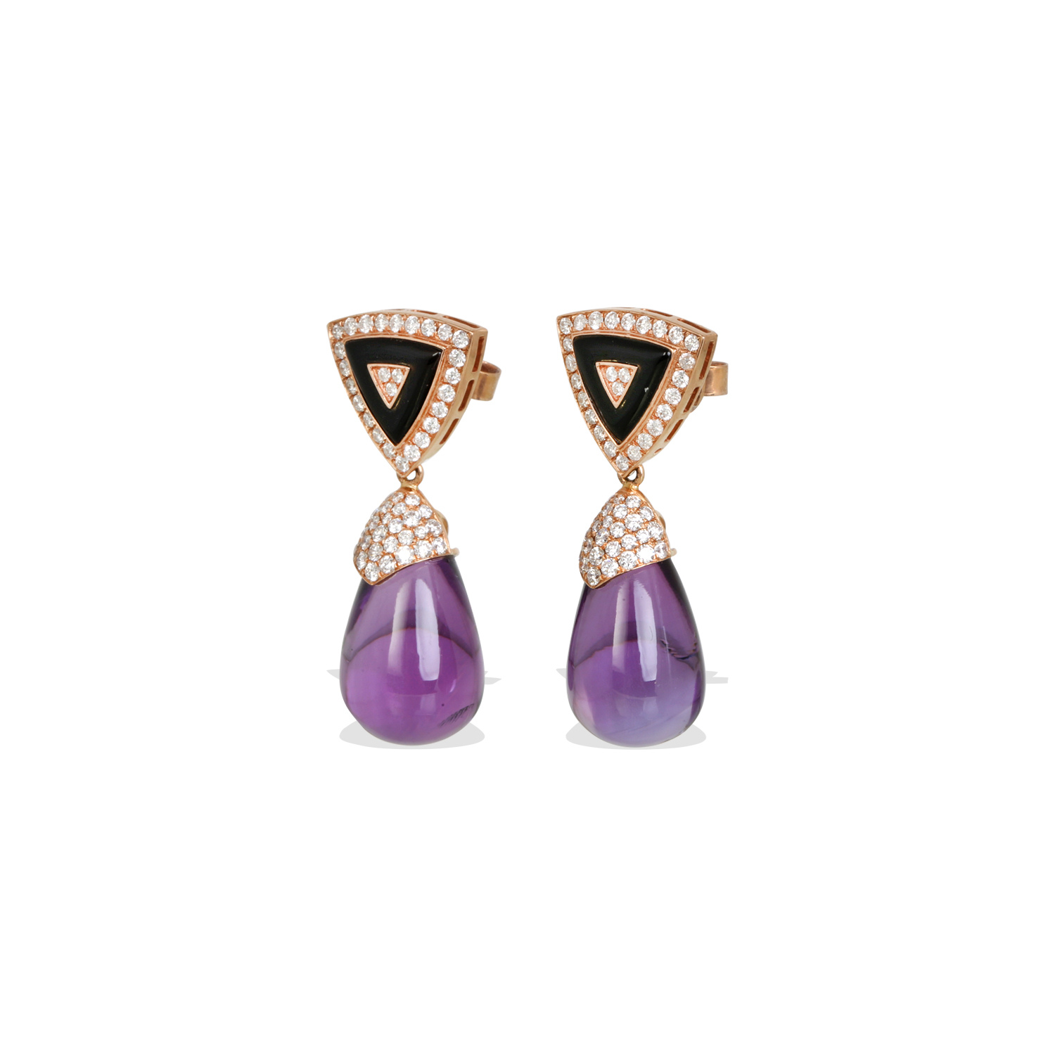 Sui Amethyst & Black Onyx Earrings