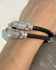 Bron Men's Zircon Silver 925 Bracelet