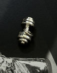 Dumbbell Silver 925 Men's Pendant