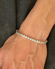 Brandt Men's Silver 92.5 Bling Bracelet