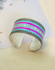 Kedara Enamel Silver 925 Cuff Bangle