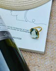 Harper Green Amethyst 18k Gold Plated Silver 925 Ring